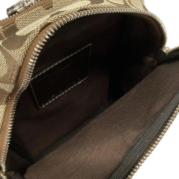 Auth COACH Signature International Shoulder Bag 4270 Dark Brown Light Brown - Picture 7 of 11